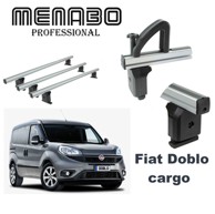 MENABO Krovni nosači Doblo Cargo II (Fiat) 2015>, 3 poprečne šipke + graničnici